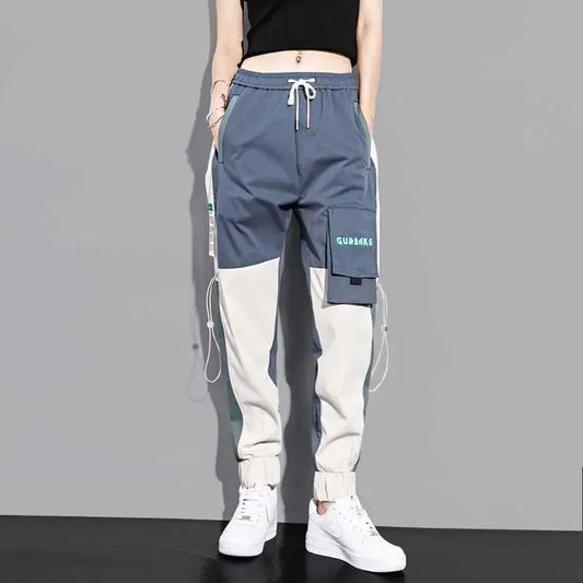 New Big Pockets Cargo Pants Women Ankle-length High Waist