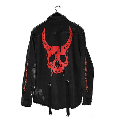 Gym Mens Denim Jacket Fashion Motorcycle Jeans Jackets