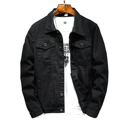 Spring Autumn New Fashion Men's Casual Trendy Black Solid Color