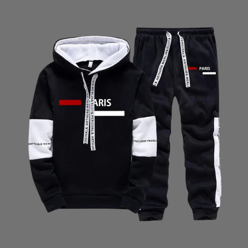 Versatile Mens Tracksuit Print Casual Sweatshirts Pants